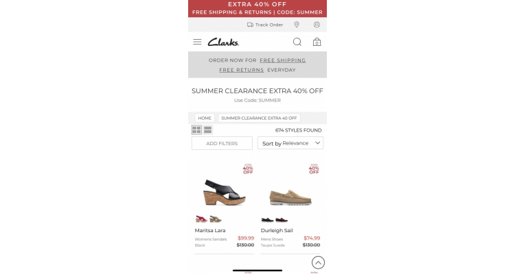 Clarks精选鞋款折上折