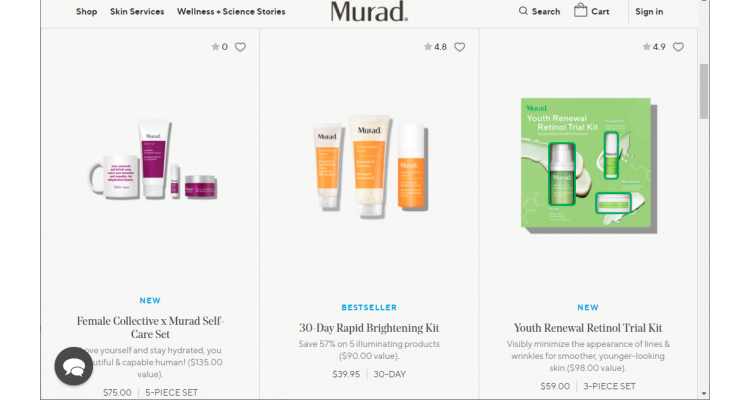 Murad Skin Care 精选护肤套装相当于低至3折