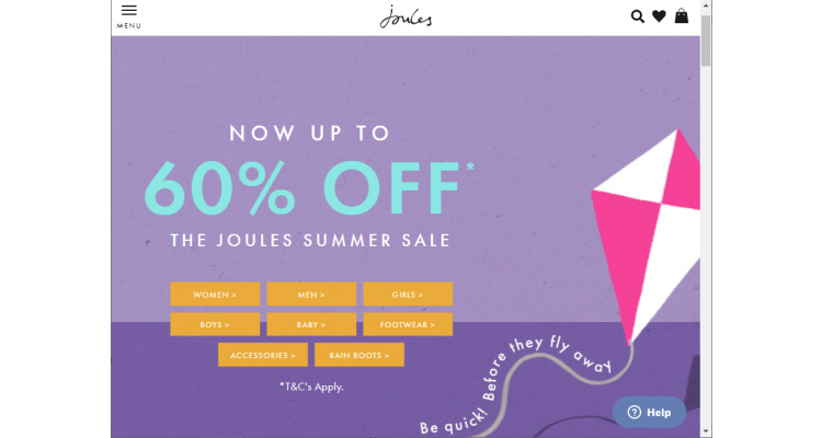 Joules 英伦童装夏季大促低至3.5折