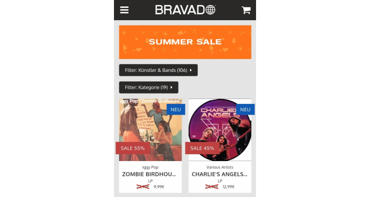 bravado 夏季减价