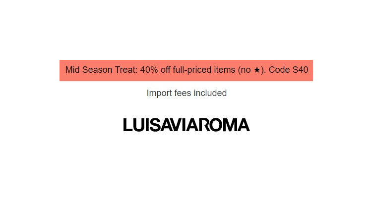 LUISAVIAROMA 特价6折起