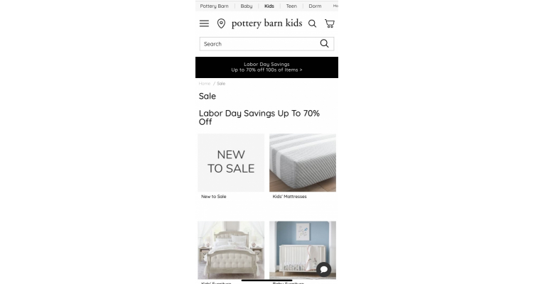 Pottery Barn Kids官网特价