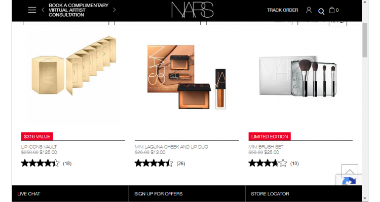 NARS Cosmetics 精选明星彩妆促低至5折