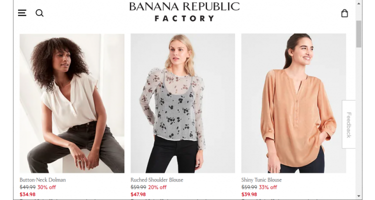 Banana Republic Factory 清仓区额外4折