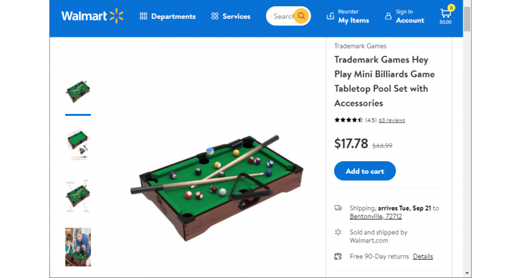 迷你桌球玩具 $17.78(原价$44.99)