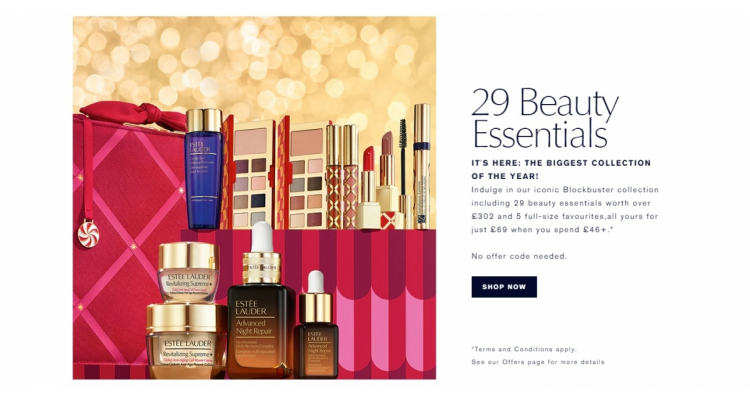 Estee Lauder 2021圣诞大礼包英国官网先发