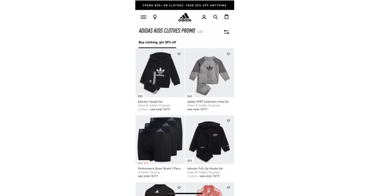 adida童装大促