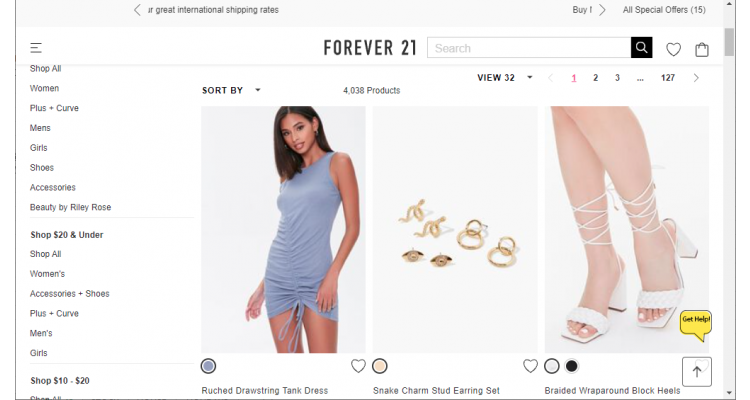 Forever21.com额外5折+额外8.3折