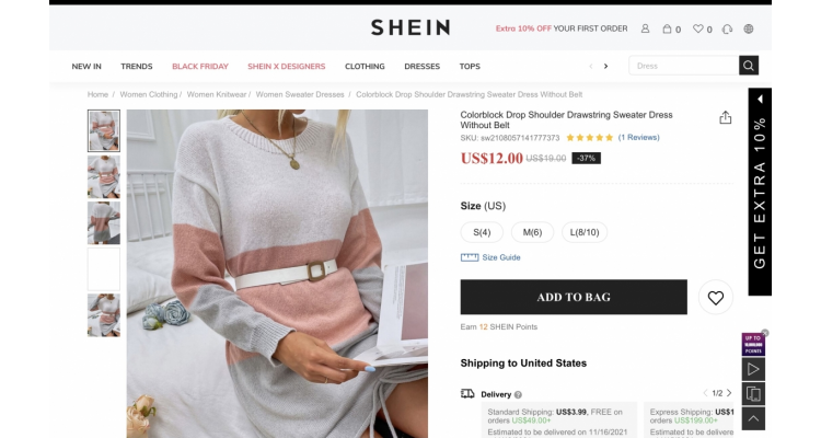 针织连衣裙37%off