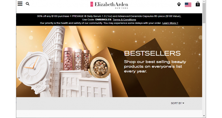 Elizabeth Arden 满$100享7折