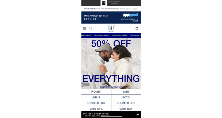 Gap Factory 亲友会