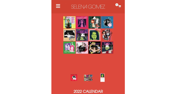 selena gomez 2022月历