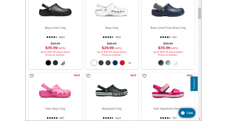 Crocs 精选舒适美鞋热卖 低至5折