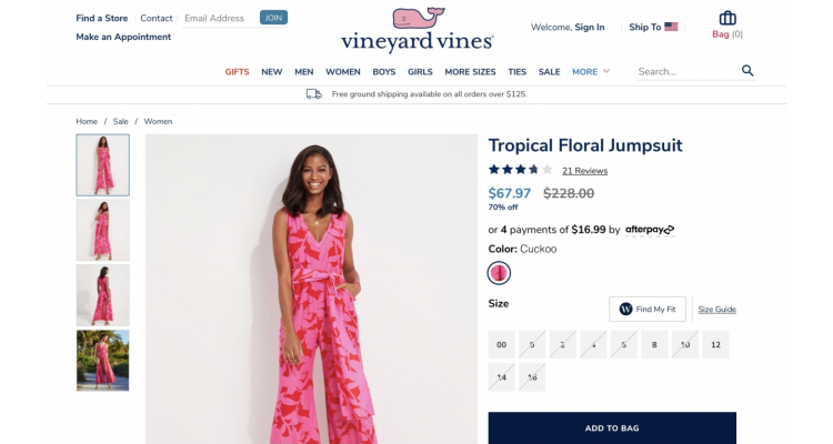 vineyard vines 连衣裤70% off