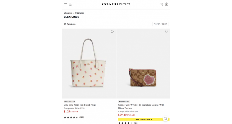 Coach Outlet减价
