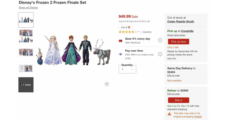 Frozen2套装盒32%off