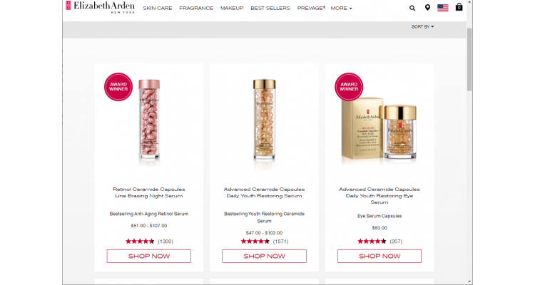 Elizabeth Arden 护肤美妆订单满$135享7折