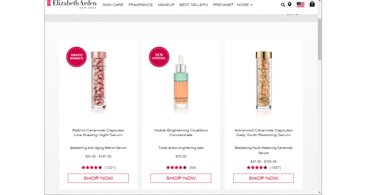 Elizabeth Arden 护肤美妆订单满$150享7折