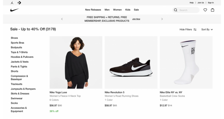 Nike美国官网减价