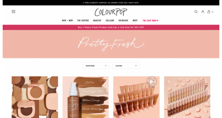 Colourpop "Pretty Fresh"系列优惠