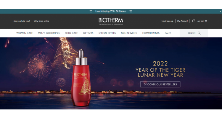 Biotherm官网 全场护肤无门槛7折热卖