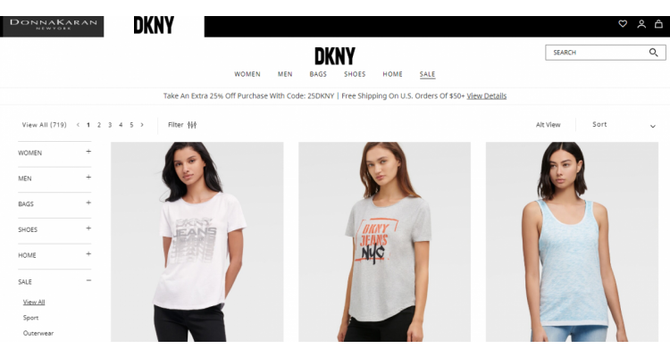 DKNY 低至3折+额外7.5折