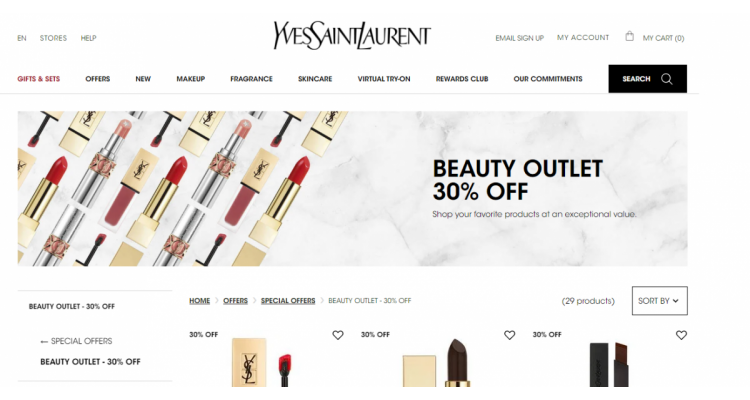 YSL Beauty 折扣区美妆产品无门槛7折