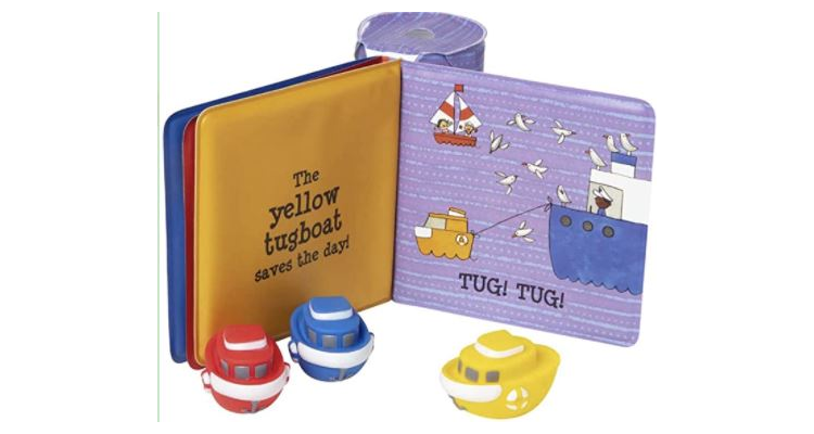 Melissa & Doug 儿童沐浴童书 含3个玩具船