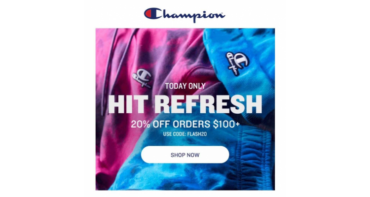 Champion US 限时8折促销