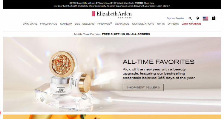 Elizabeth Arden 护肤美妆订单低至6.5折