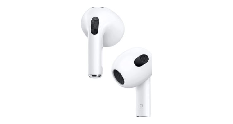 Apple AirPods 3 全新真无线耳机, 优化机身设计+