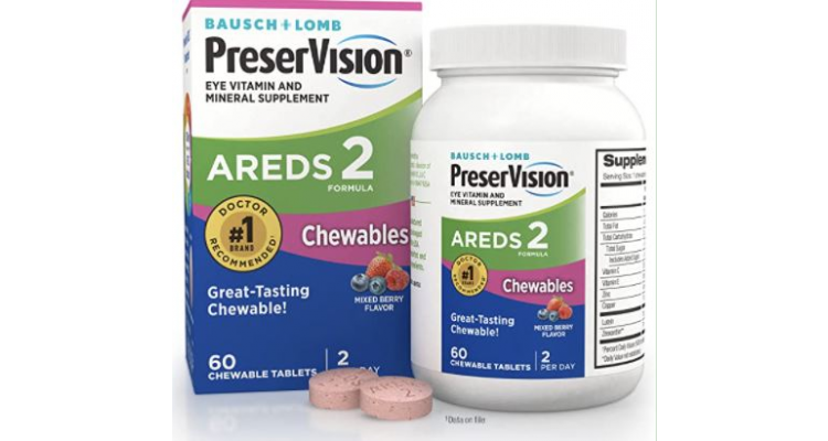 PreserVision 博士伦护眼维生素咀嚼片 60粒 莓果口