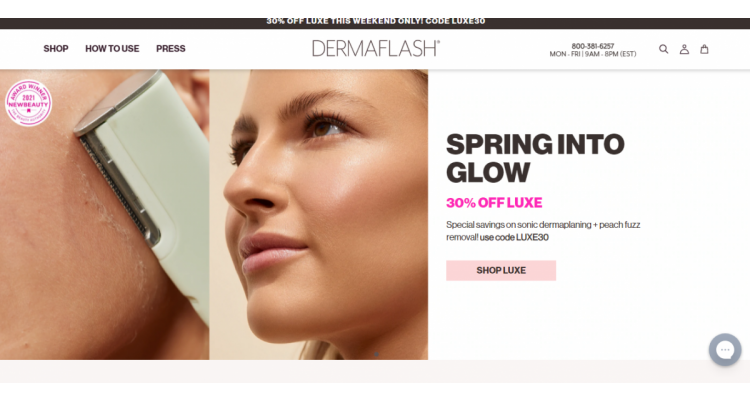 Dermaflash Luxe面部套装无门槛7折