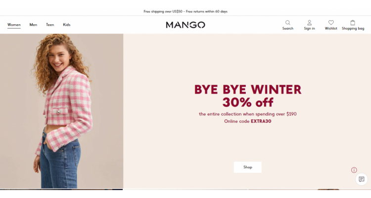 Mango 正价美衣专场7折