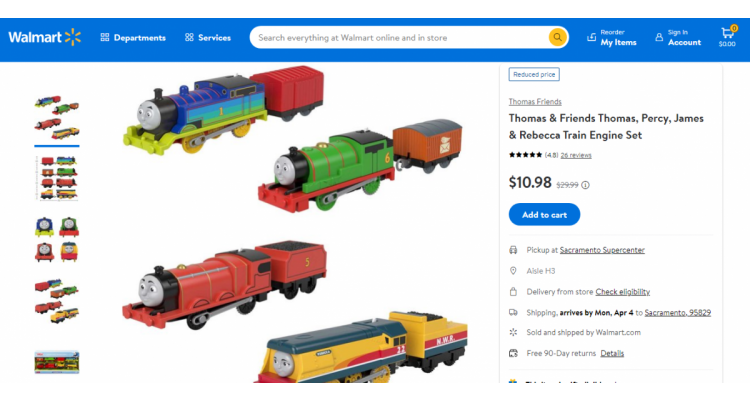 Thomas & Friends 玩具小火车$10.98