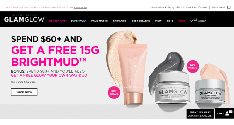 Glamglow精选护肤低至5折