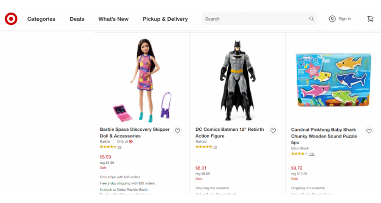 Target.com 精选儿童玩具 低至5折