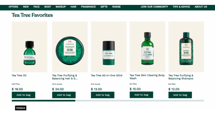 The Body Shop 护肤护理8折