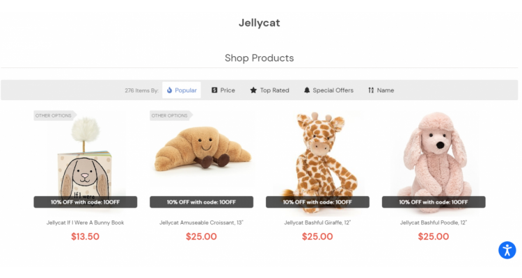 Jellycat 超可爱毛绒玩具 8折