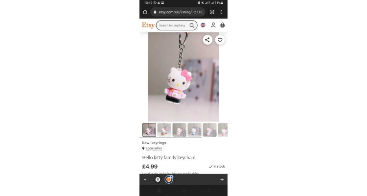 hello kitty 锁匙扣