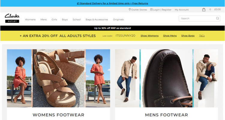 Clarks Outlet 额外八折