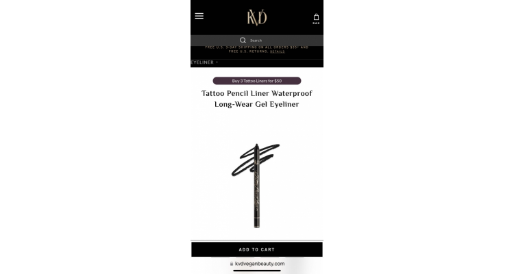 KVD Vegan Beauty 新款防水眼线胶笔特价