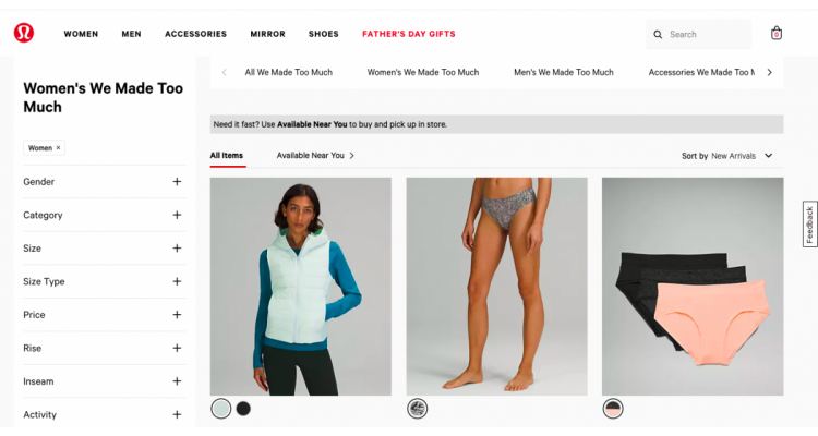 lululemon低至5折优惠