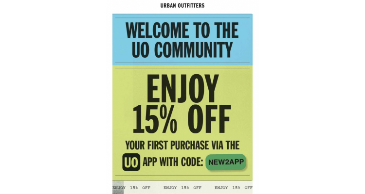 UrbanOutfitters APP购物85折优惠