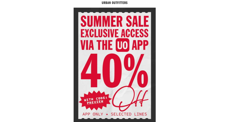 UrbanOutfitters 快闪6折