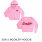 dua lipa粉红zip hoodie