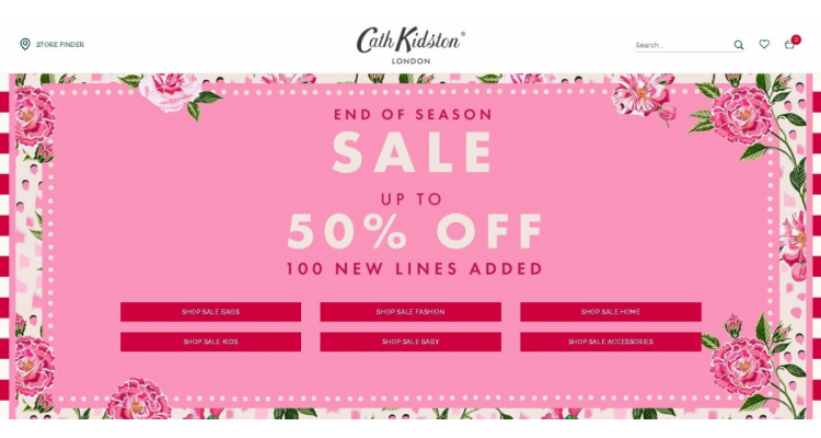 英国 Cath Kidston 夏季精选货品低至五折