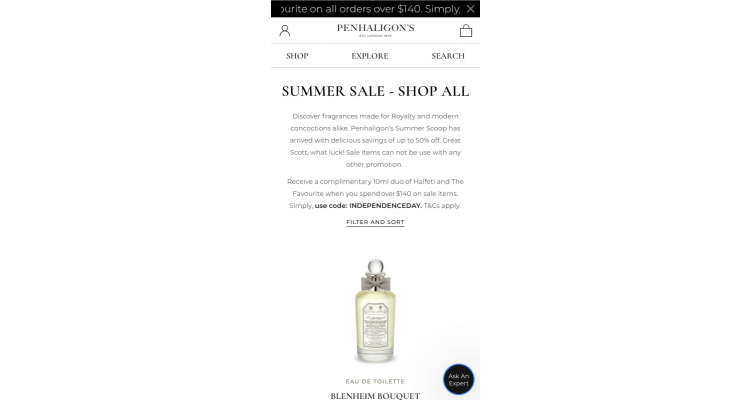 Penhaligon’s特价