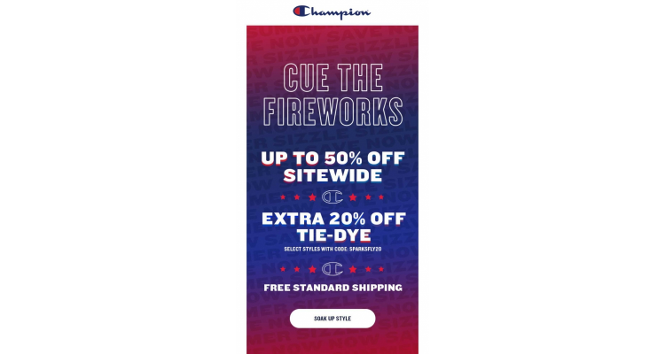 Champion US 全场低至半价 精选货品额外8折