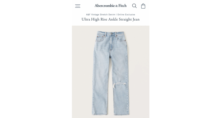 A&F 牛仔裤